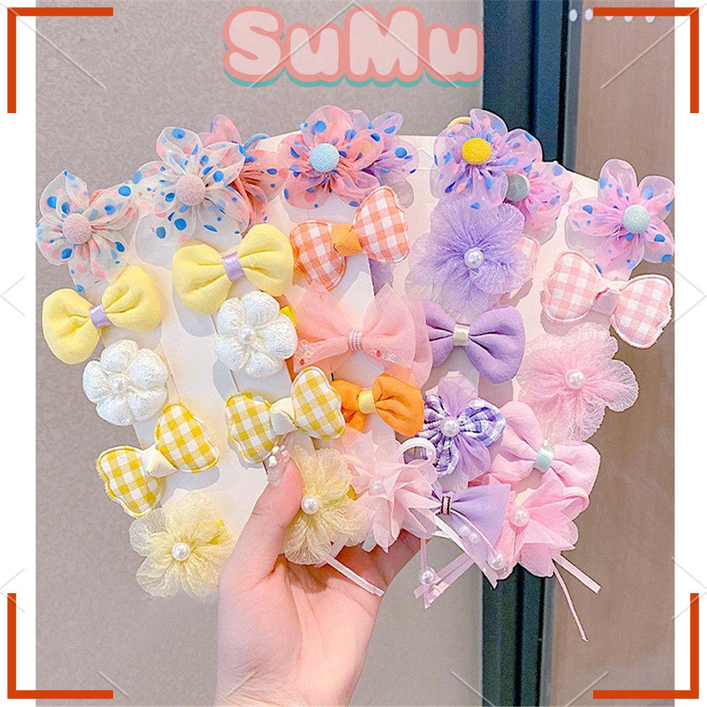 SUMU Set 10 Kẹp Tóc Nơ Dễ Thương Cho Bé Gái