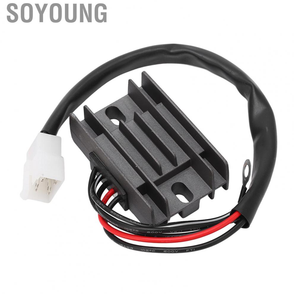 Soyoung Motorcycle Rectifier Current Conversion Multifunction Metal Stable Voltage Regulator Reliable Durable for