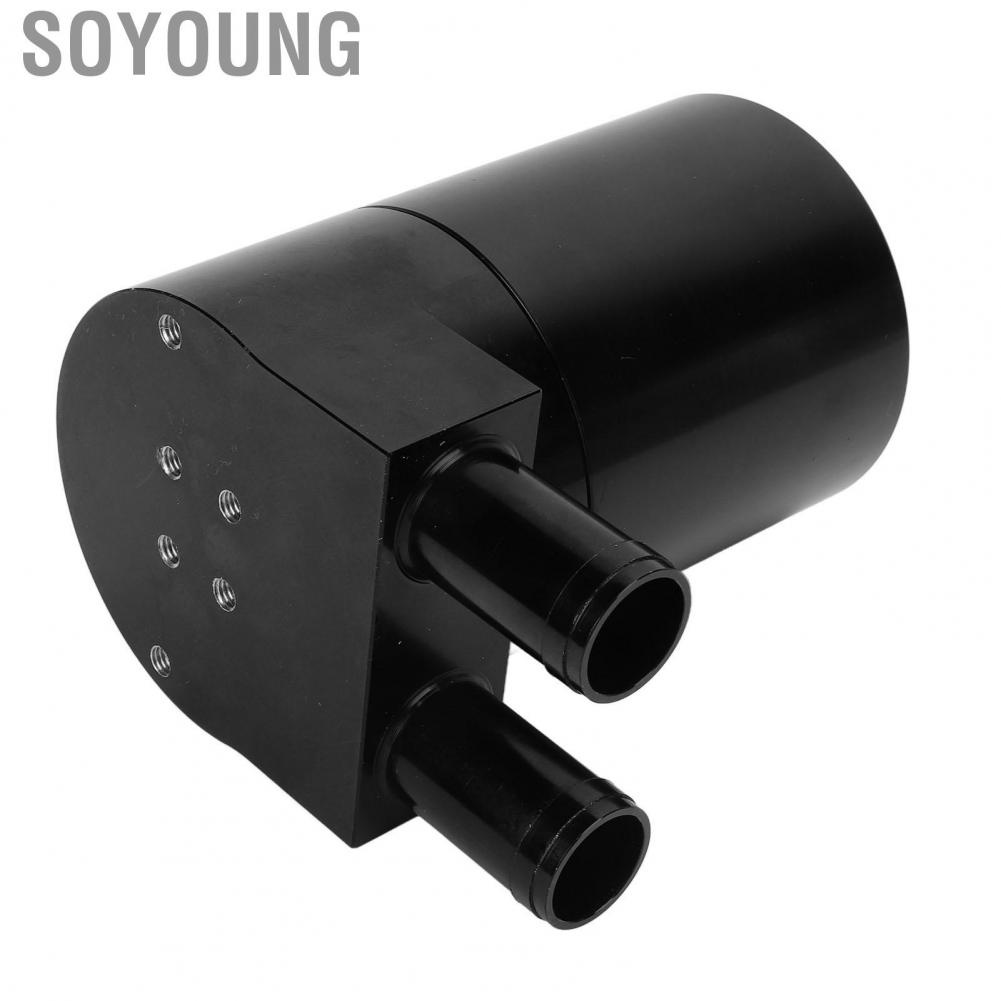 Soyoung Oil Catch Can Air Separator Professional Aluminum Alloy Leakproof Stable Black High Temperature Resistant for Car