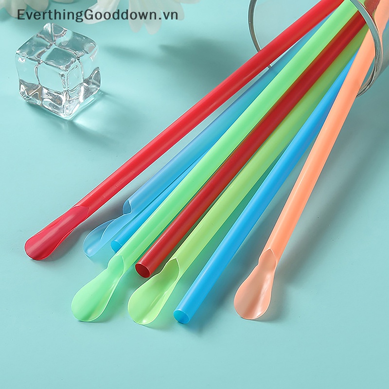 Everthinggooddown Set 100 Ống Hút Nhựa Nhiều Màu Sắc Cho Tiệc Sinh Nhật vn