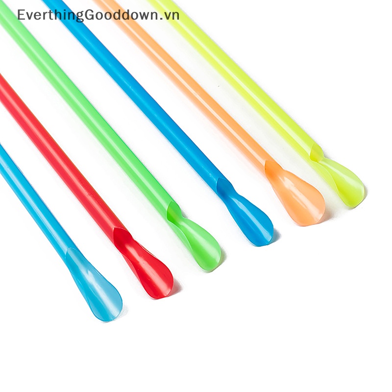 Everthinggooddown Set 100 Ống Hút Nhựa Nhiều Màu Sắc Cho Tiệc Sinh Nhật vn