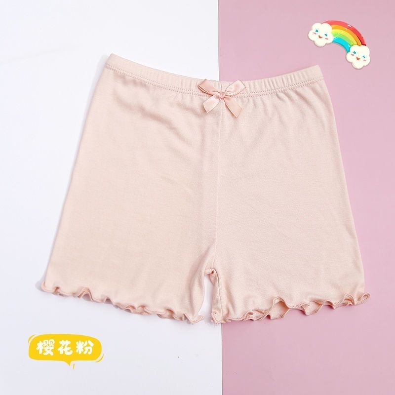 🍒muying🍒 Quần Lót Cotton An Toàn Co Giãn Màu Trơn Dành Cho Bé Gái 3-12 Tuổi