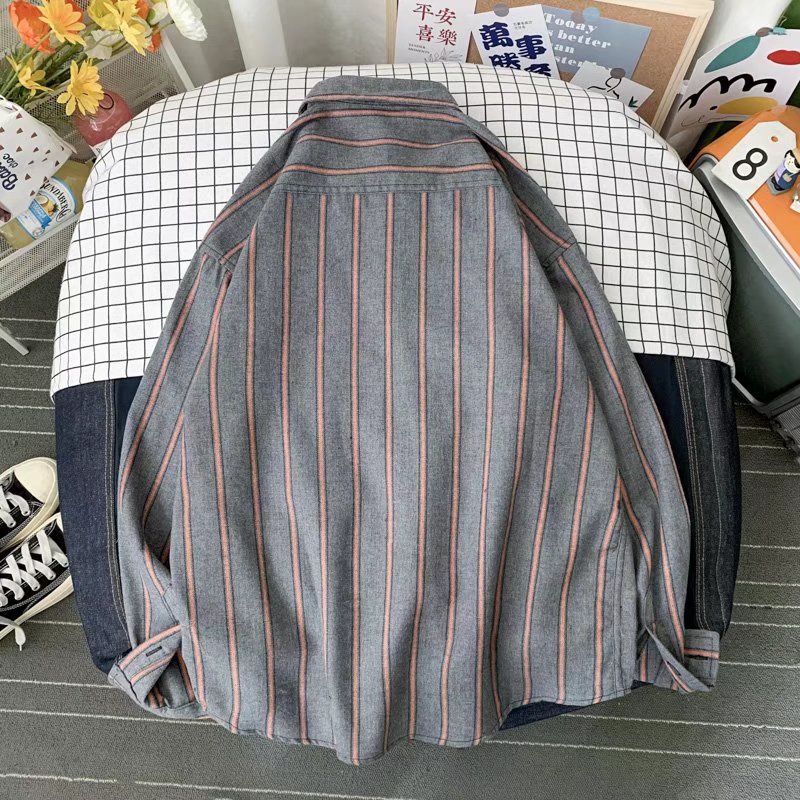 Áo Sơ Mi Nam Dài Tay Họa Tiết Kẻ Sọc Thời Trang Mới