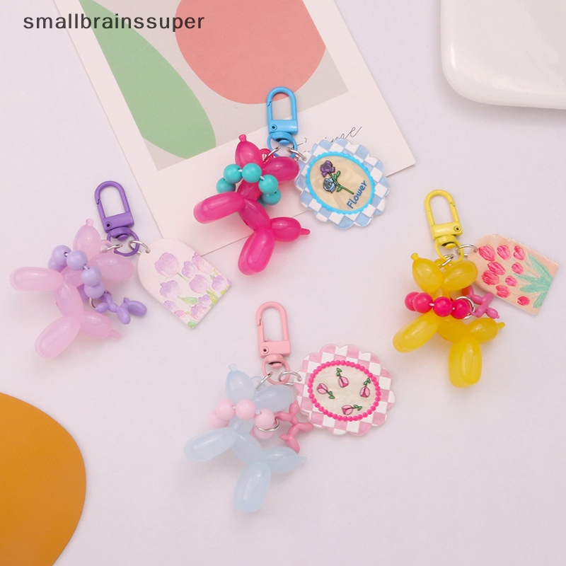 Móc Khóa Hình Chú Cún Và Bong Bóng Màu Kẹo Ngọt Thời Trang Dành Cho Nữ