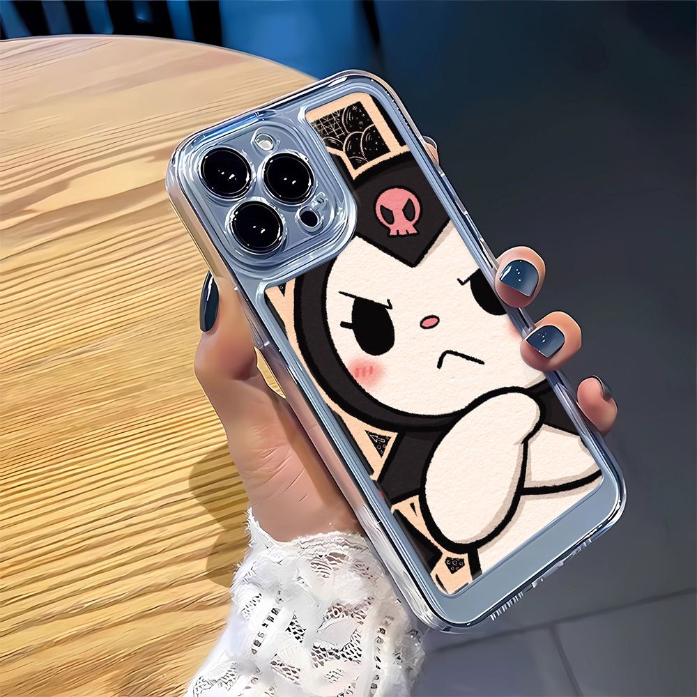 Ốp Điện Thoại Dẻo In Hình Kuromi Angry Kuromi Thời Trang Cho Iphone 13 14Pro 11 12 7