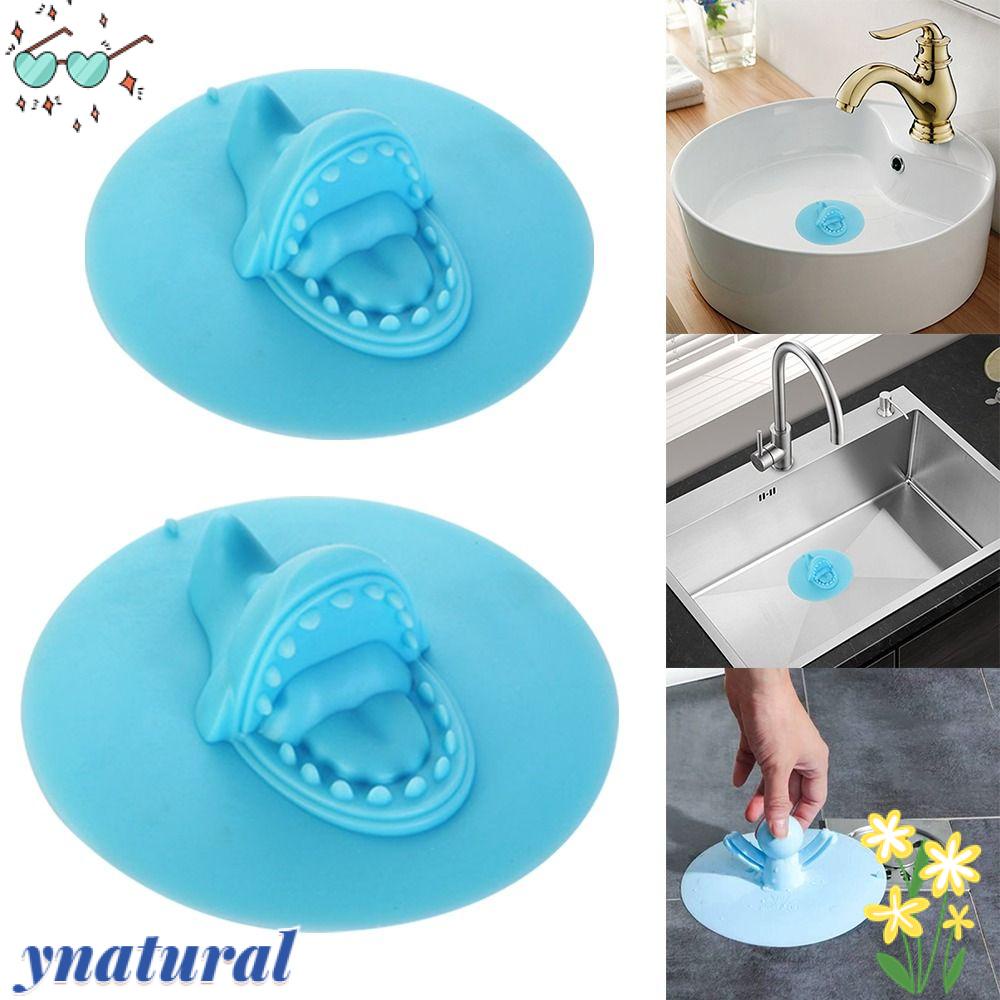 YNATURAL Nắp Đậy Cống Thoát Nước Sàn Nhà Tắm / Nhà Bếp Khử Mùi Hình Cá Mập Bằng Silicone