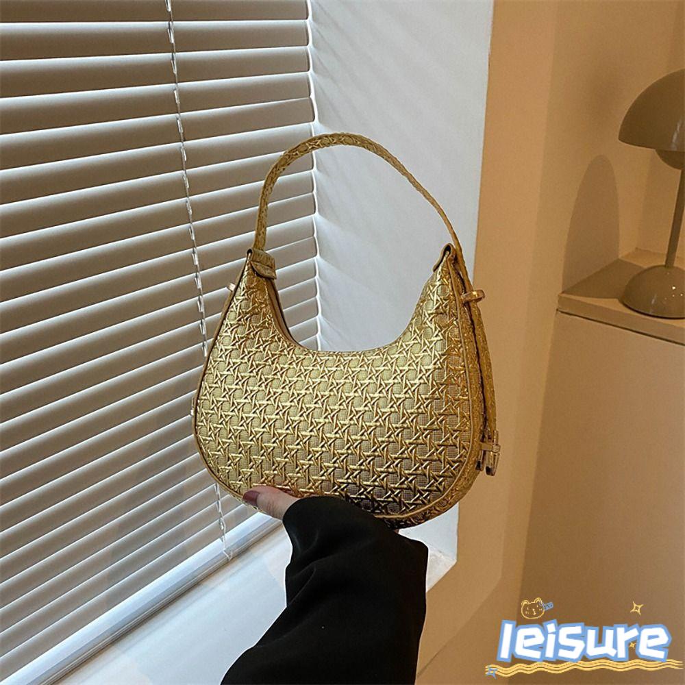 LEISURE Túi Đeo Chéo Da PU Khóa Kéo Trọng Lượng Nhẹ Phong Cách Cổ Điển Thời Trang Cho Nữ