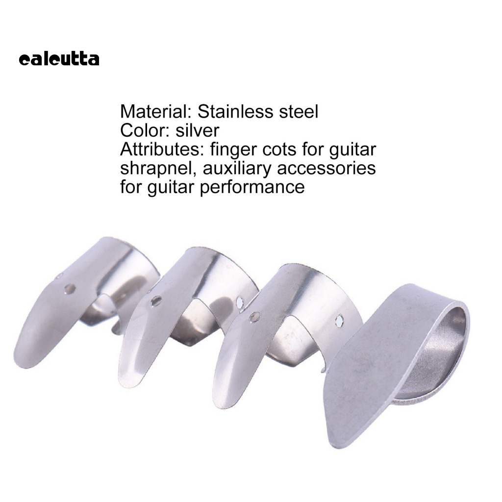 Bộ 4 Miếng Gảy Đàn Guitar Bằng Thép Không Gỉ Tiện Dụng