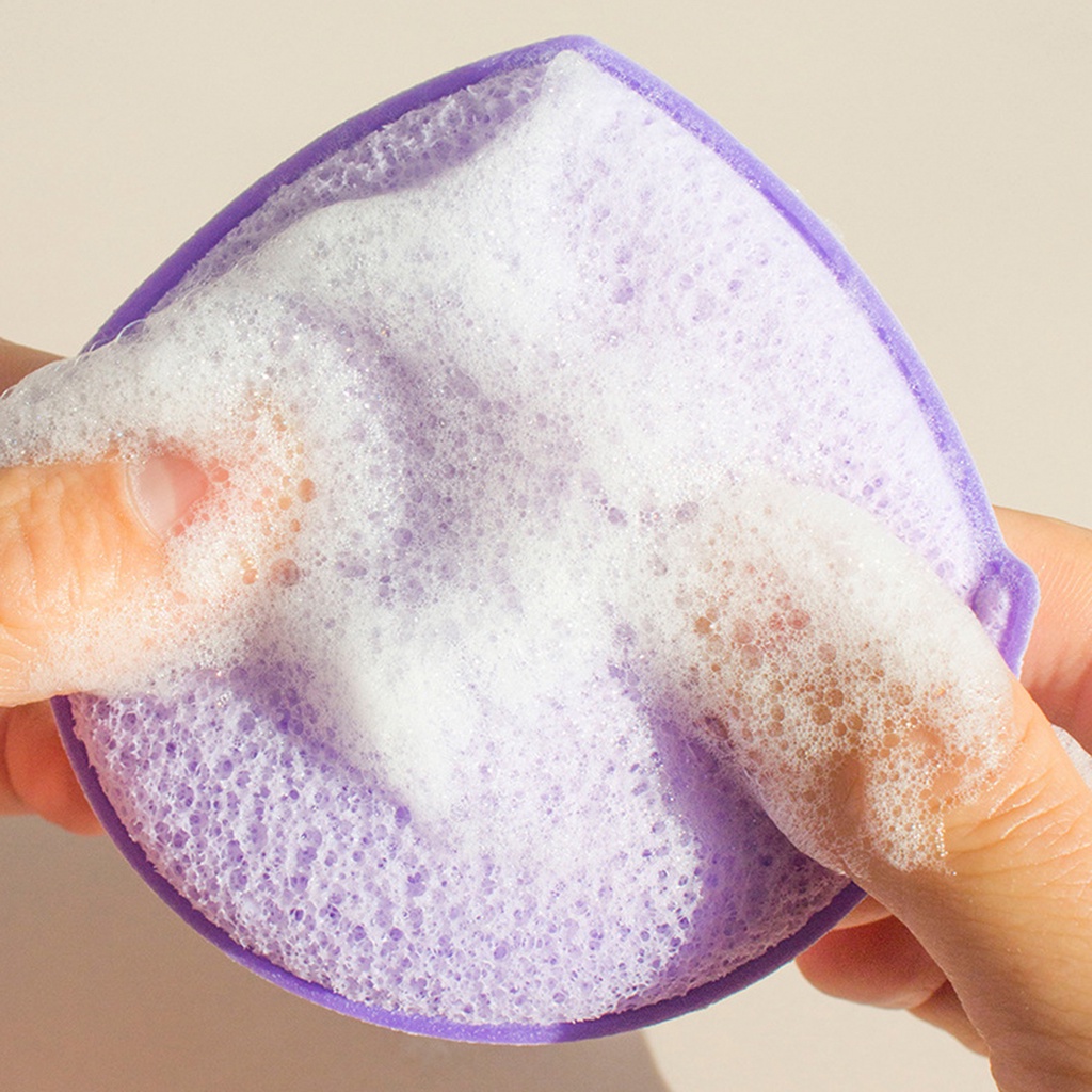 Mút Xốp Tẩy Trang Dạng Găng Tay Màu Tím Nhỏ Gọn Tiện Lợi