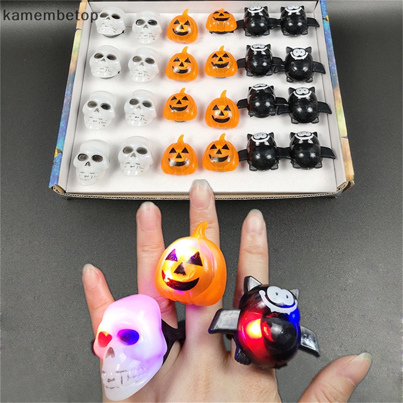 Nhẫn Hình Đầu Lâu Và Bí Ngô Phát Sáng Dễ Thương Cho Bé