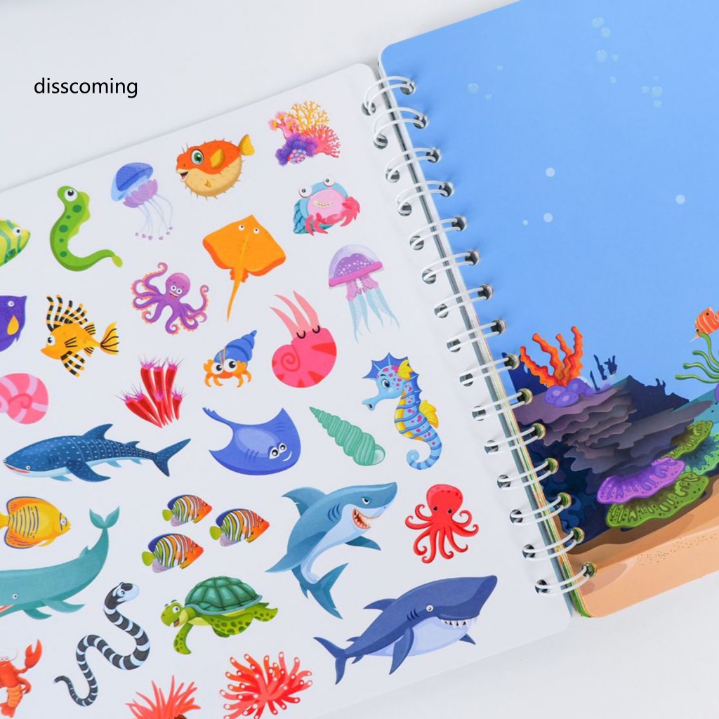 Áo Thun In Hình SL SL SL SL Thời Trang Cá Tính| Sách Hình Dán Thành Phố Động Vật / Thành Phố Tương Tác Giáo Dục Sớm Cho Bé