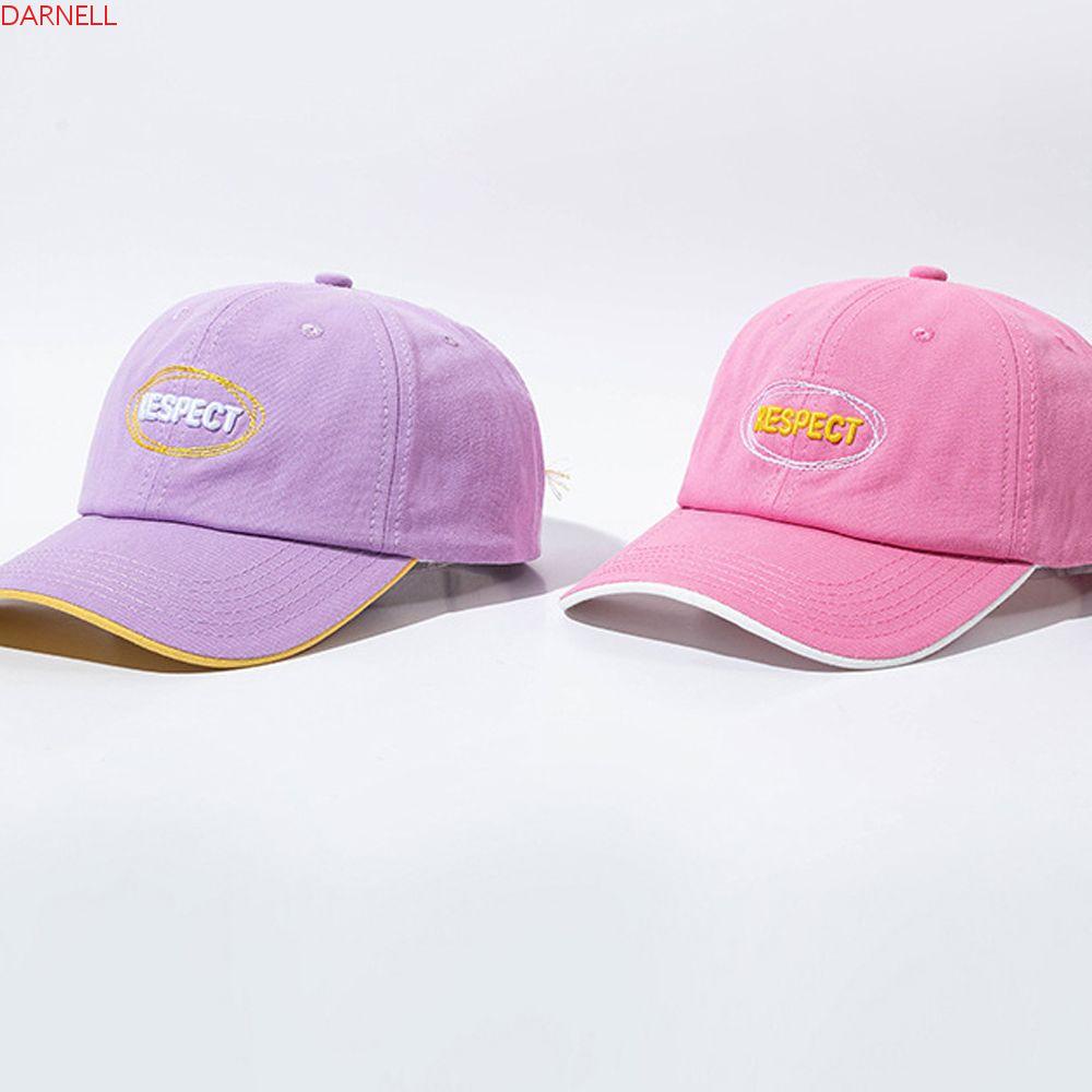 DARNELL Mũ Lưỡi Trai Thể Thao Mềm Chống Nắng Màu Trơn Thêu Họa Tiết Kiểu Nhật Bản Thời Trang Mùa Hè Cho Nữ