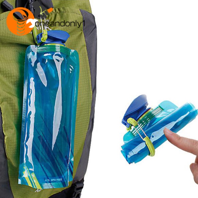 Bình Nước Thể Thao 700ml Chống Thấm Nước Có Thể Gấp Gọn Tiện Dụng