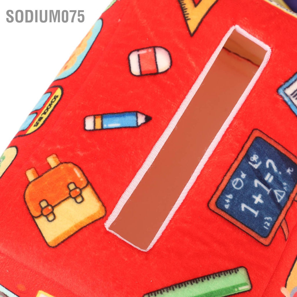 Sodium075 Hộp đựng khăn giấy cho bé Đồ chơi bằng bông mềm Độ đàn hồi cao Bài tập ngón tay cảm giác dành giáo dục