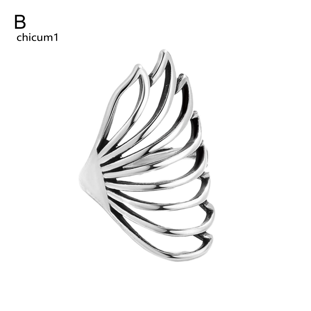 Nhẫn Đồng Dạng Mở Hình Bướm Phong Cách Hip hop Cho Nữ