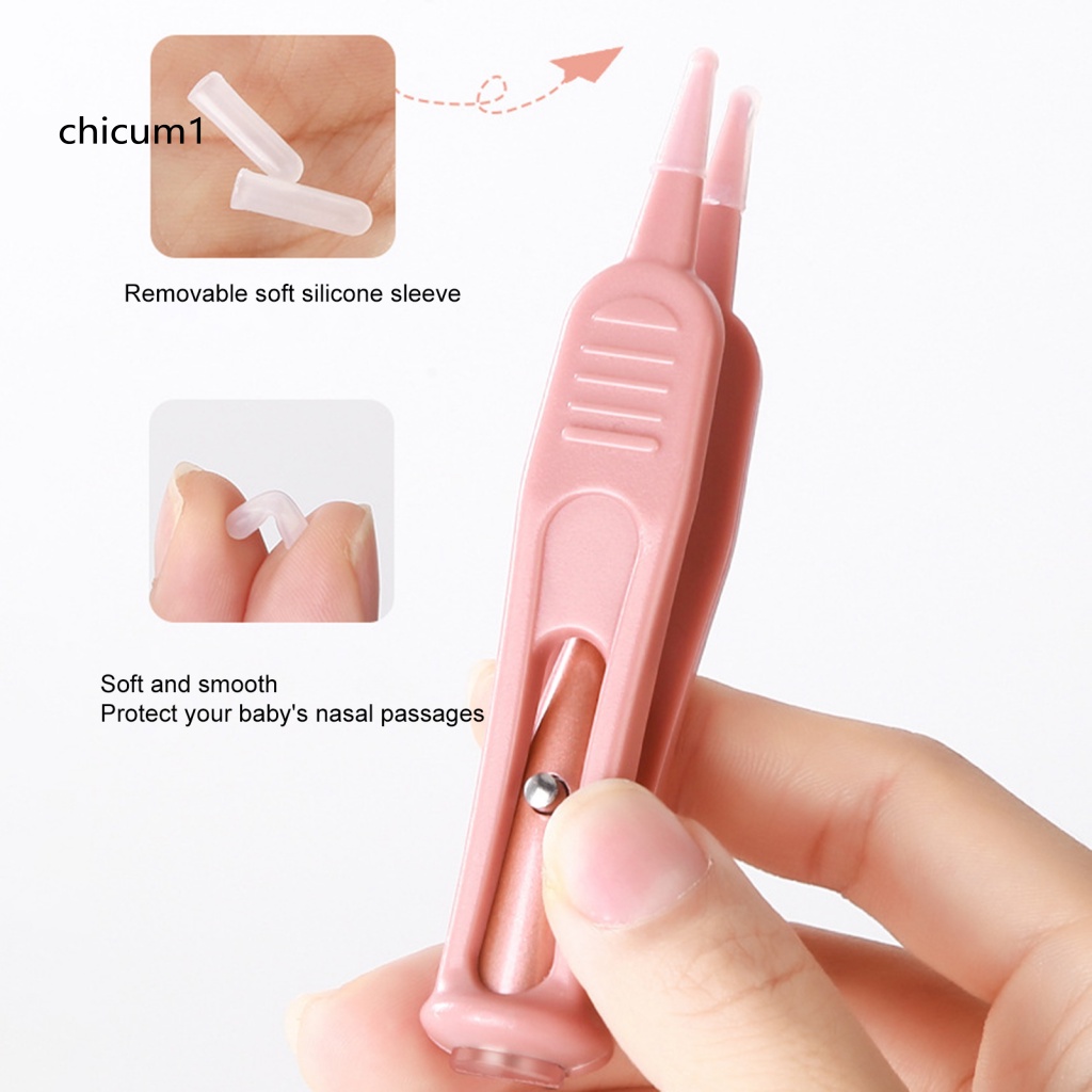 Kẹp Vệ Sinh Mũi Với Đèn LED Đầu Mềm Không Gây Kích Ứng Sáng Tạo Bằng Hợp Kim Nhôm Cho Bé