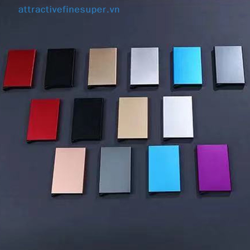 Afs Ví Đựng Thẻ Tín Dụng ID Bằng Kim Loại Nhôm Mỏng Chống Trộm Dành Cho Nam Và Nữ