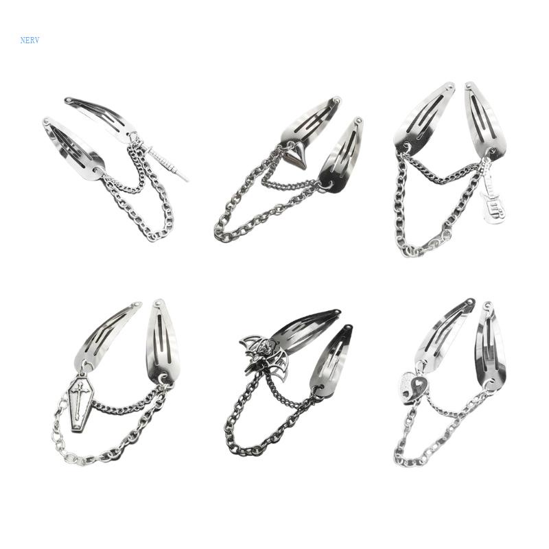 Kẹp Tóc Kim Loại Màu Bạc Thời Trang Cá Tính Cho Nữ