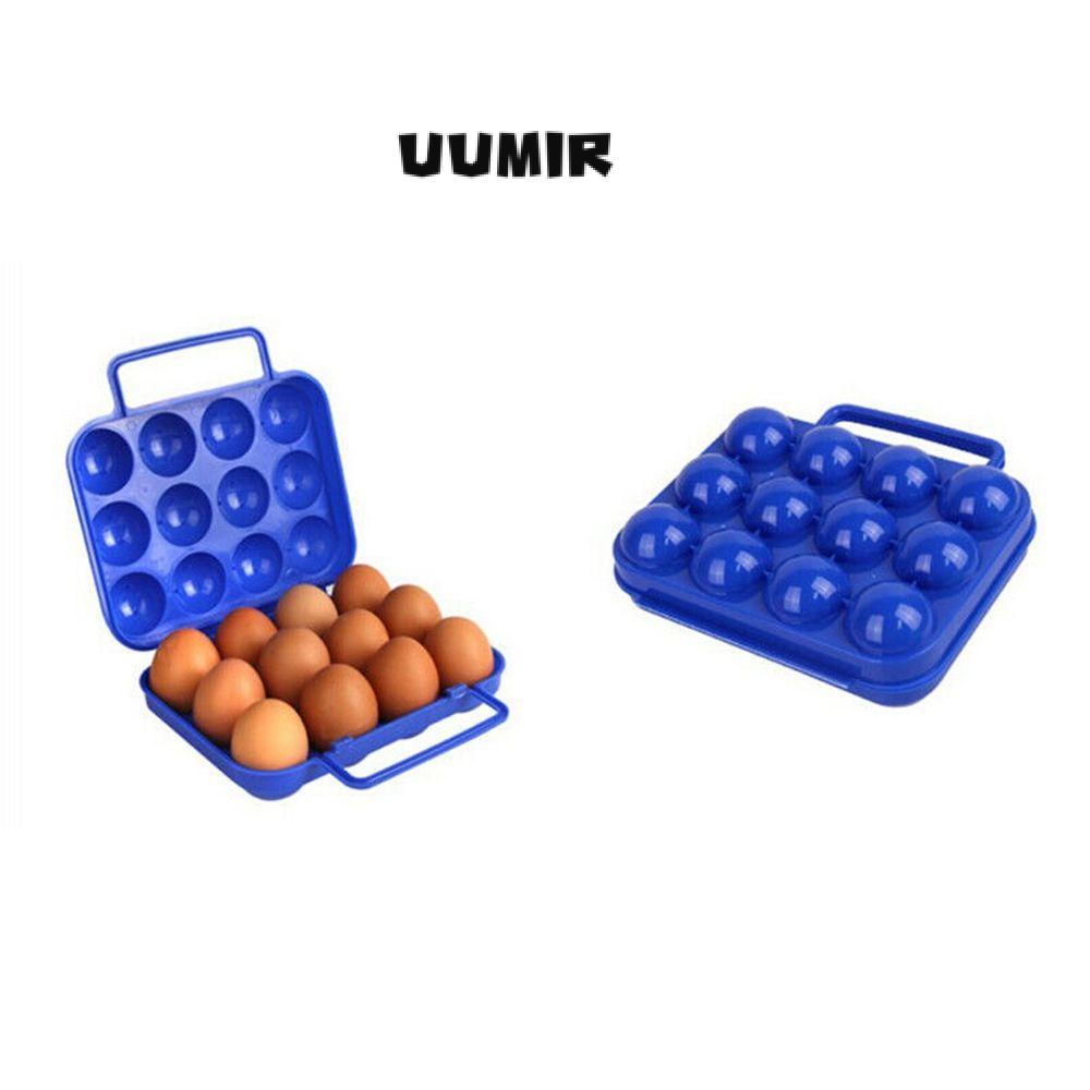 UUMIR Hộp Đựng Trứng 6 / 12 Ngăn Bằng Nhựa Có Thể Gấp Lại Dùng Đi Cắm Trại Ngoài Trời