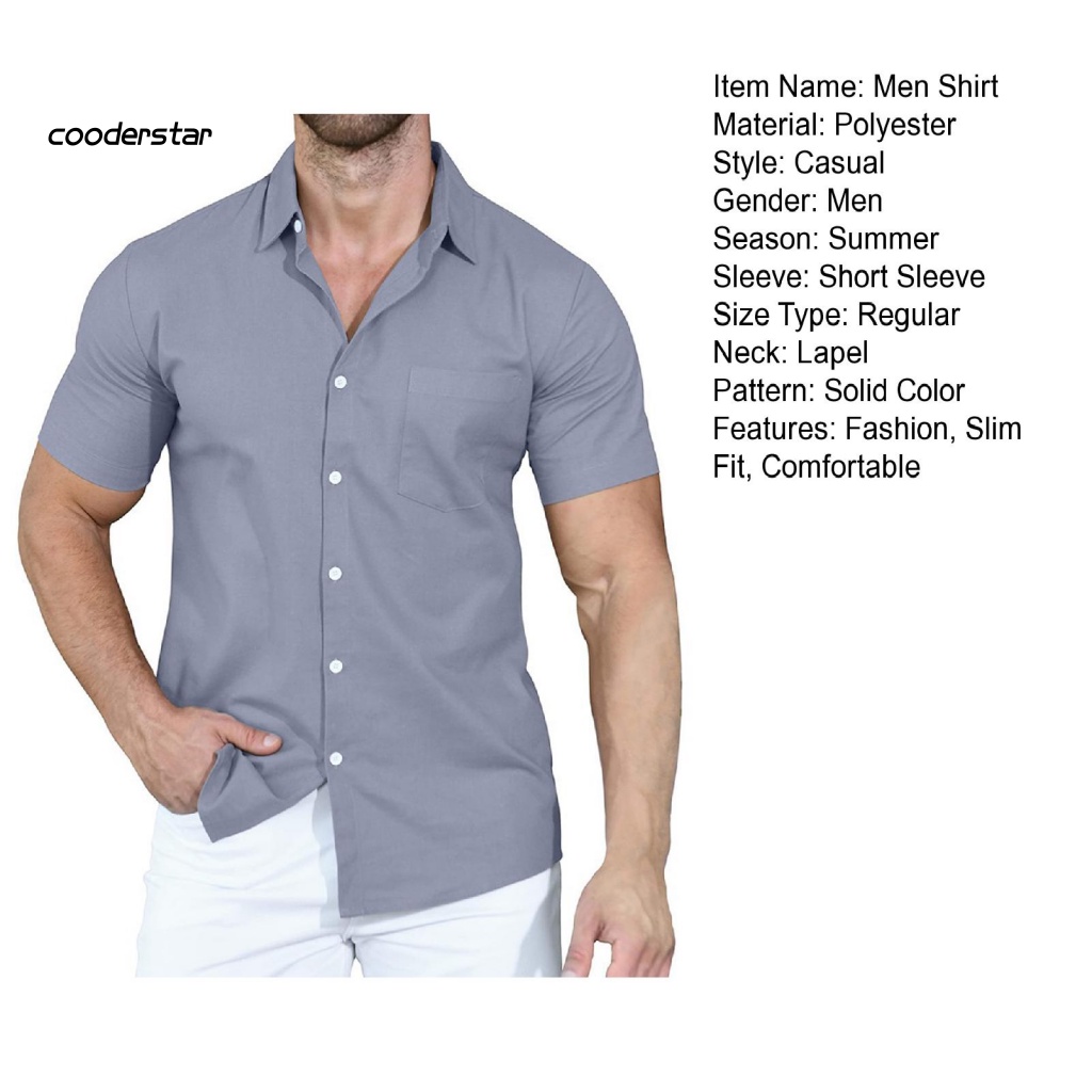 Áo Thun Tay Ngắn Cổ Bẻ Chất Liệu Polyester Chống Nhăn Không Phai Màu Thời Trang Mùa Hè Cho Nam