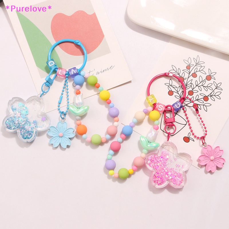 Móc Khóa Hình Hoa Anh Đào Nhiều Màu Sắc Dễ Thương Mới