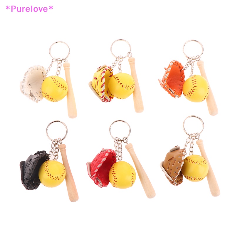 Móc Khóa Hình Găng Tay Bóng Chày Bằng PU 3D Nhiều Màu Sắc Dành Cho Nam Và Nữ Mới