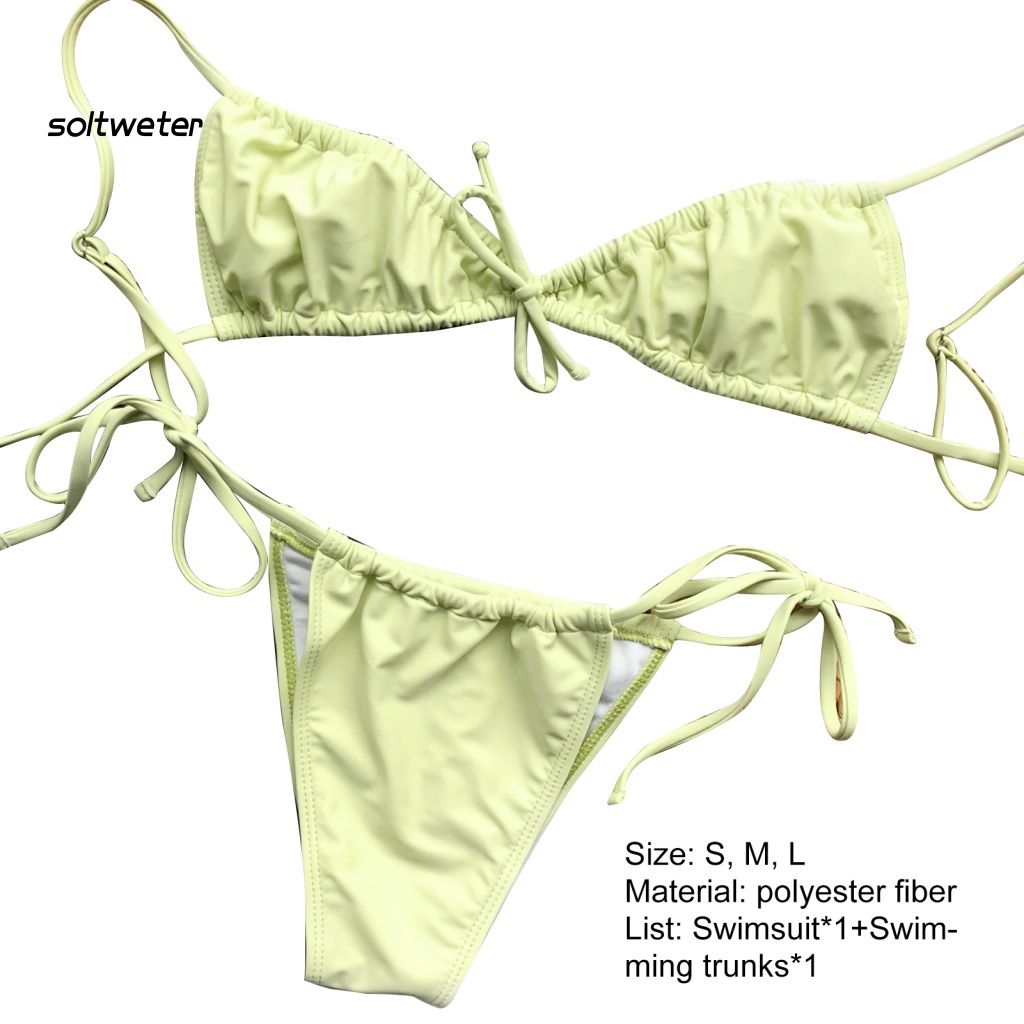 Bộ Đồ Bơi 2 Mảnh Màu Sắc Đơn Giản Thoải Mái Phù Hợp Cho Mùa Hè