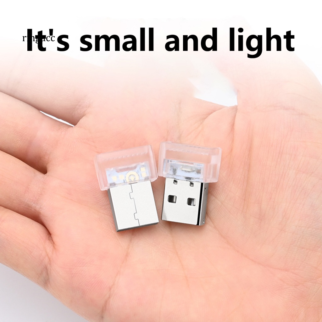 Rga Đèn Led USB Mini Nhiều Màu Gradient Cắm Và Tiết Kiệm Năng Lượng Không Chói Mắt Trang Trí Nội Thất Xe Hơi