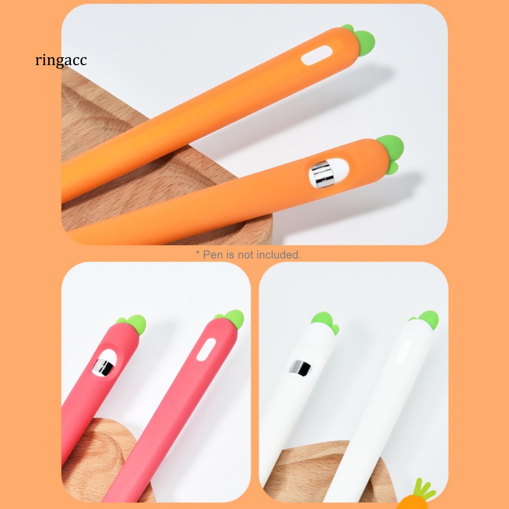 Vỏ Bảo Vệ Bút Cảm Ứng Apple Pencil 1 / 2 Bằng Silicon Hình Củ Cà Rốt Dễ Thương