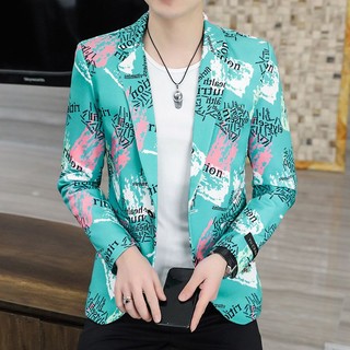 Áo khoác vest in chữ thời trang xuân thu cho nam