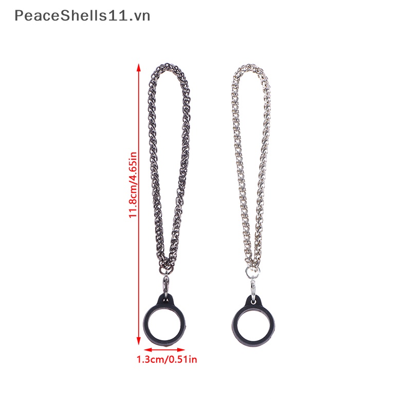 Vòng Đeo Tay / Nhẫn Bằng Silicone Phối Dây Xích Kim Loại Chống Rơi