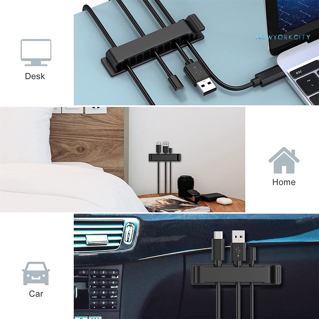 Giá Đỡ Dây Cáp Gắn Tường Tự Dính Tiết Kiệm Không Gian Đa Năng Cl