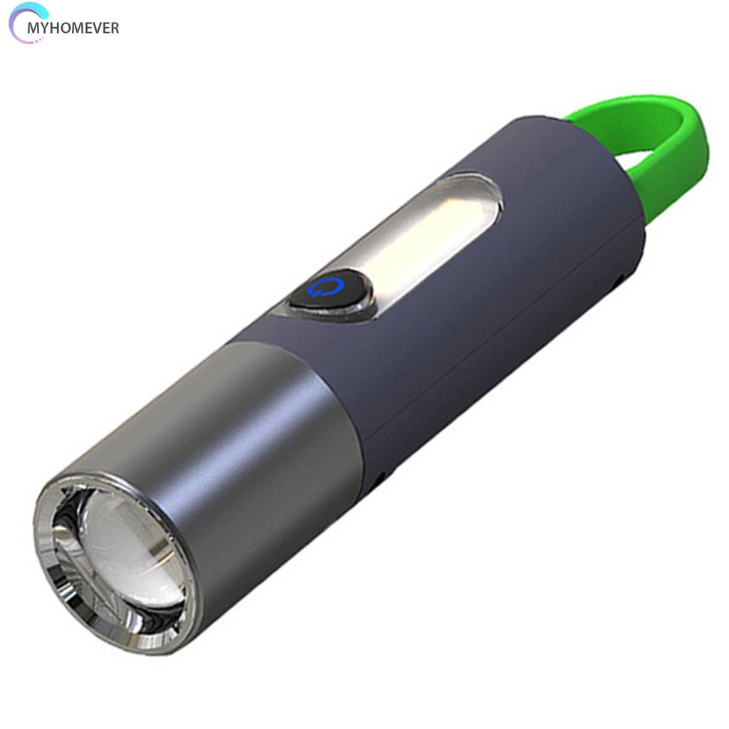 Móc Khóa Đèn Pin Mini 4 Chế Độ 1200mAh Chống Nước Kèm Chụp Đèn