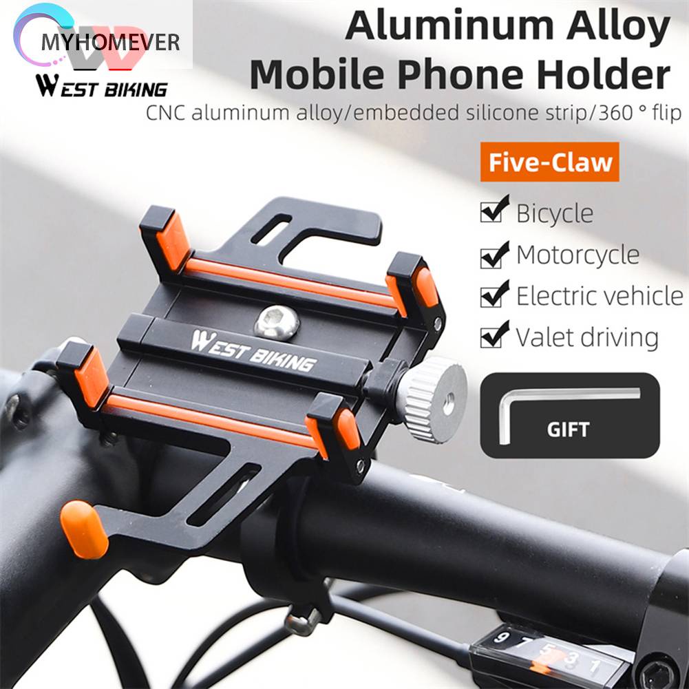 Giá Đỡ Điện Thoại Di Động Năm Chân GPS Gắn Xe Đạp Cho Tất Cả Các Dòng Điện Thoại