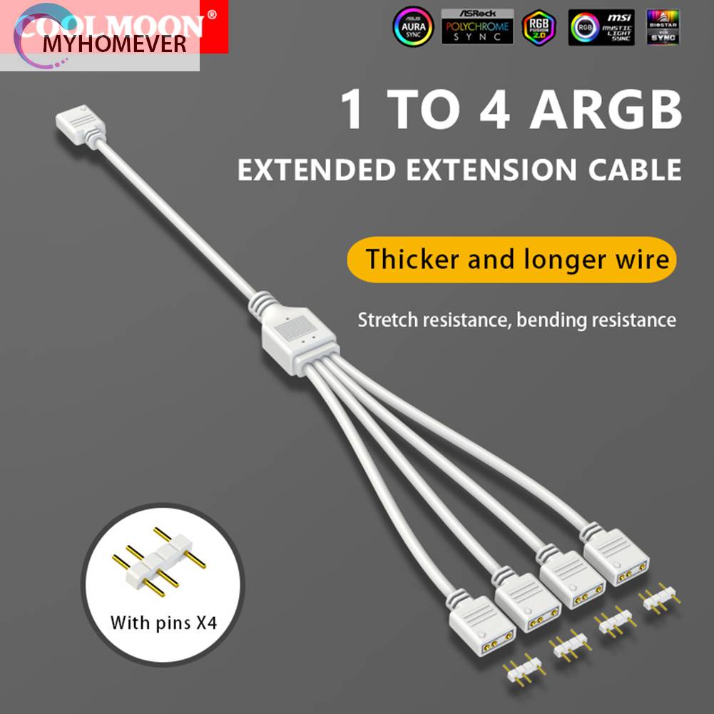 Cáp Chia Cổng 5V 3PIN 1 Sang 2 / 3 / 4 Cho Quạt Máy Tính