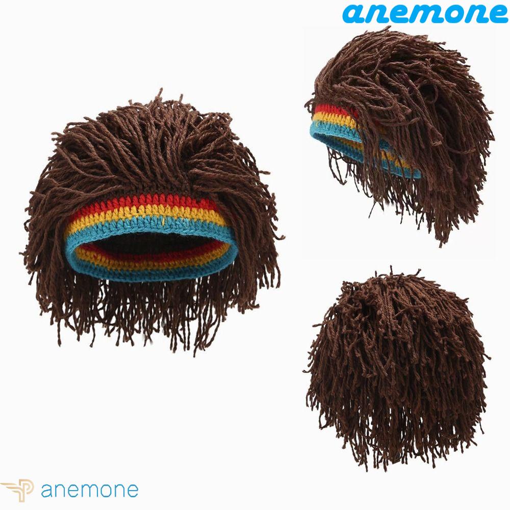 ANEMONE Tóc Giả Kiểu Dreadlock Bằng Sợi Tổng Hợp Màu Nâu Handmade Chịu Nhiệt Vui Nhộn