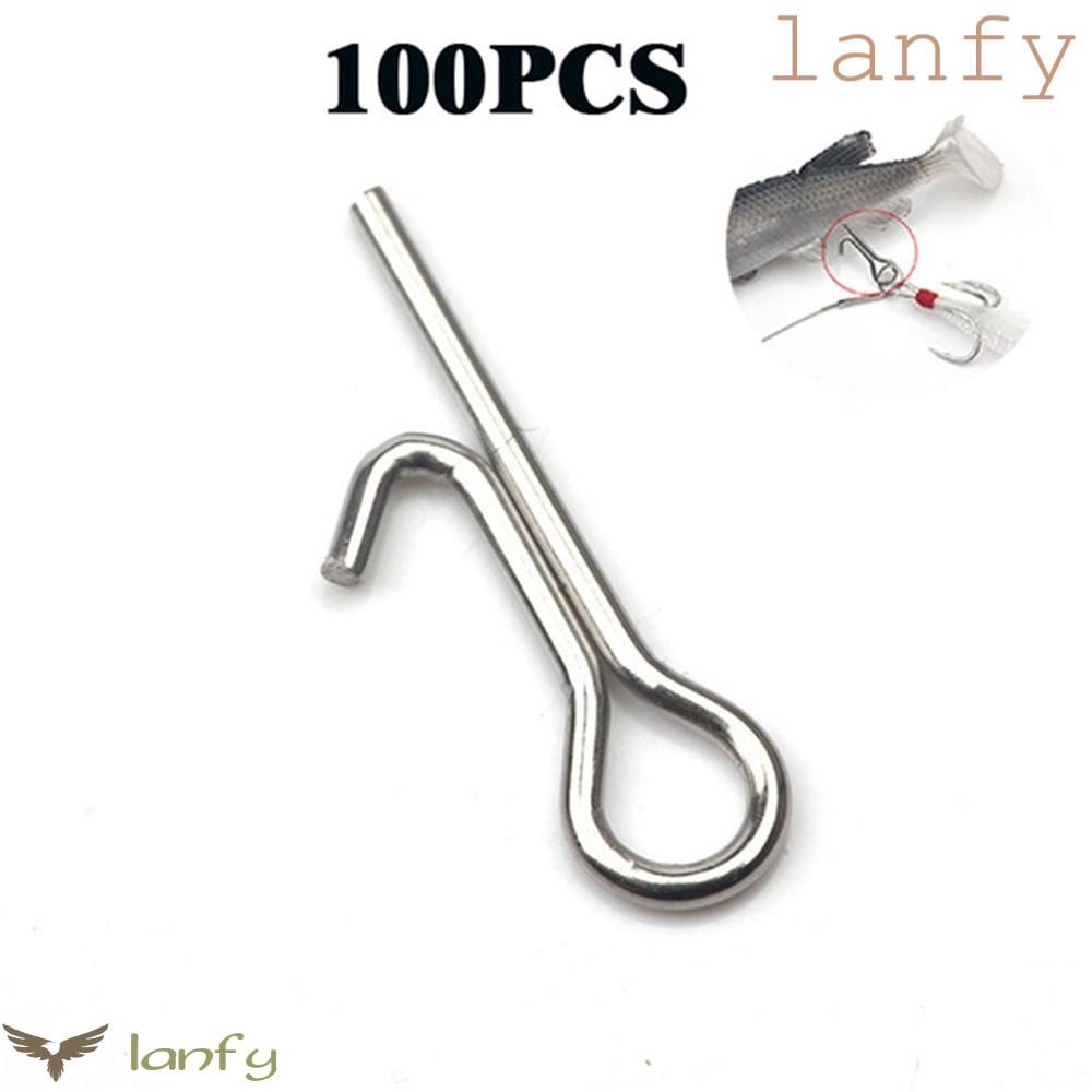 LANFY Set 100 Móc Câu Cá Mềm Chuyên Dụng