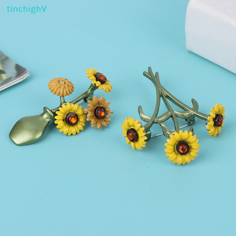 [TinchighV] Trâm Cài Áo Khoác Cardigan Hình Hoa Hướng Dương Phong Cách Vintage Thanh Lịch [Mới]