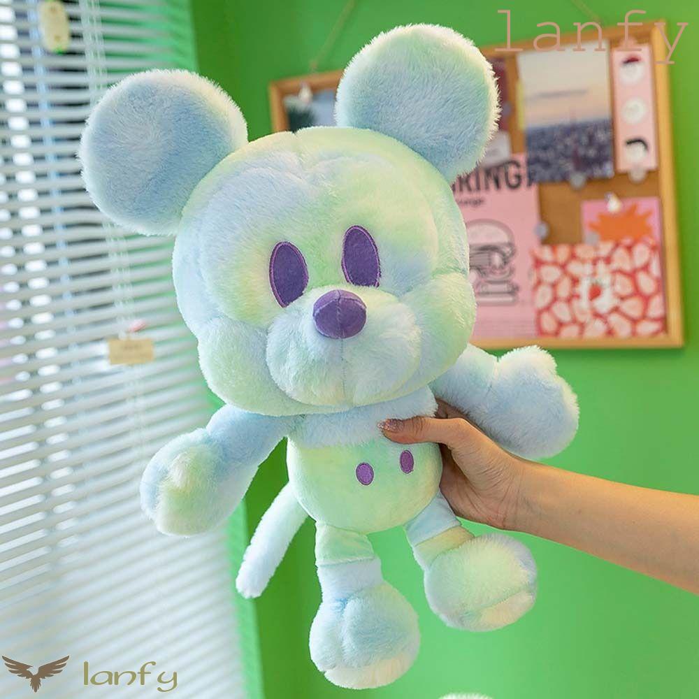 Chuột Mickey Minnie Nhồi Bông Màu Cầu Vồng Dễ Thương Dùng Trang Trí