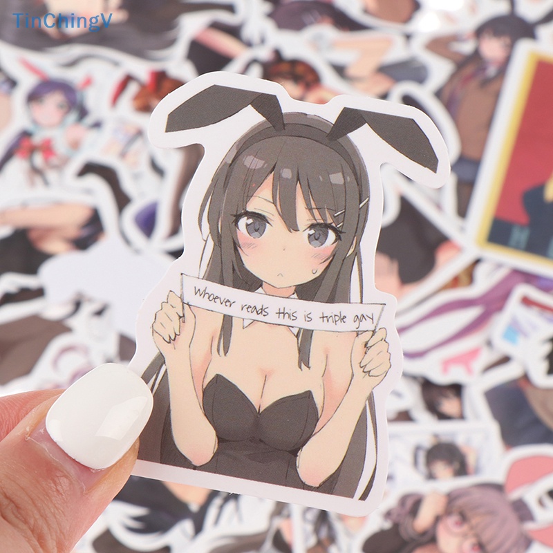 Bộ 50 Miếng Dán Chống Thấm Nước Họa Tiết Hoạt Hình Graffiti Dùng Trang Trí Laptop / Ván Trượt / Vali