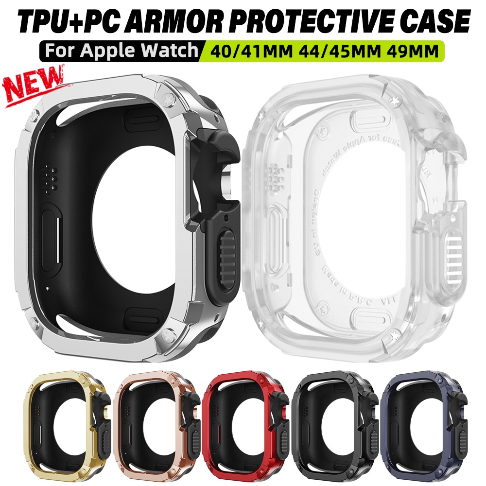 Ốp Bảo Vệ Chống Rơi Vỡ 2 Trong 1 Dành Cho Apple Watch Ultra 49mm 8 7 6 5 4 Se iwatch Series 40mm 41mm 44mm 45mm