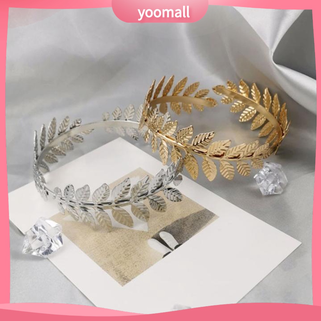 [YM] Vòng Đeo Tay Dạng Mở Tối Giản Có Thể Điều Chỉnh Hình Lá Hợp Kim Làm Quà Tặng Giáng Sinh / Ngày Cưới La Mã