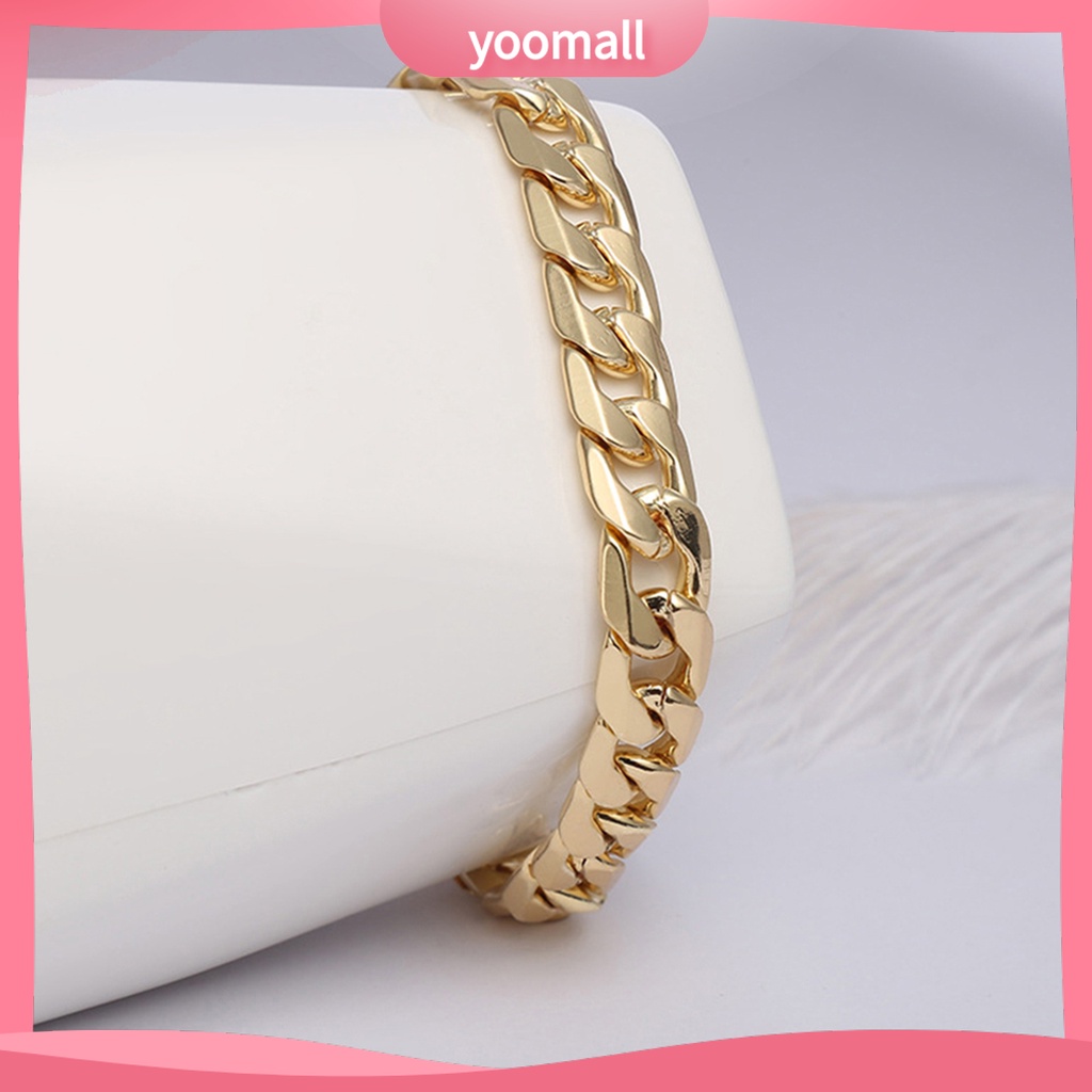 Vòng Tay Dây Xích Cứng Bóng Phong Cách Hip Hop