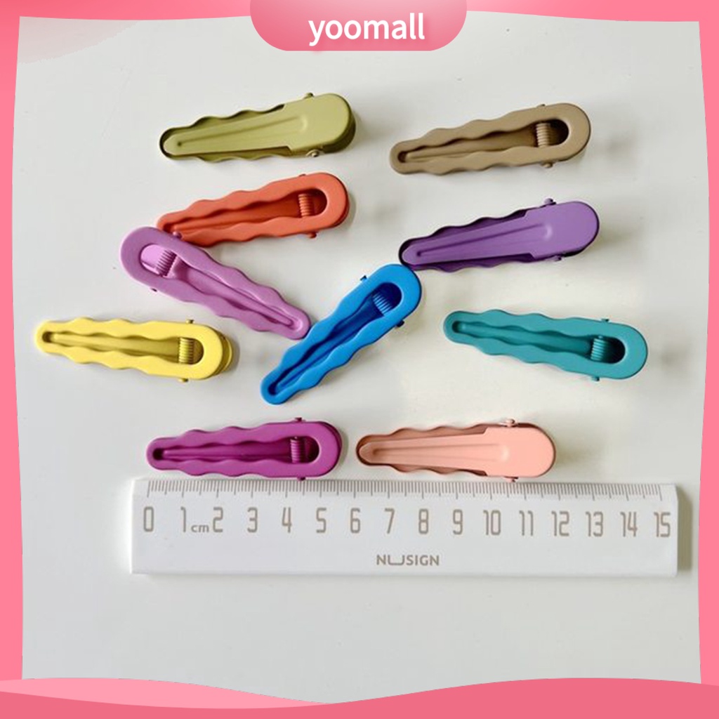 Set 2 Kẹp Tóc Màu Trơn Co Giãn Chống Trượt Trọng Lượng Nhẹ Dành Cho Nữ