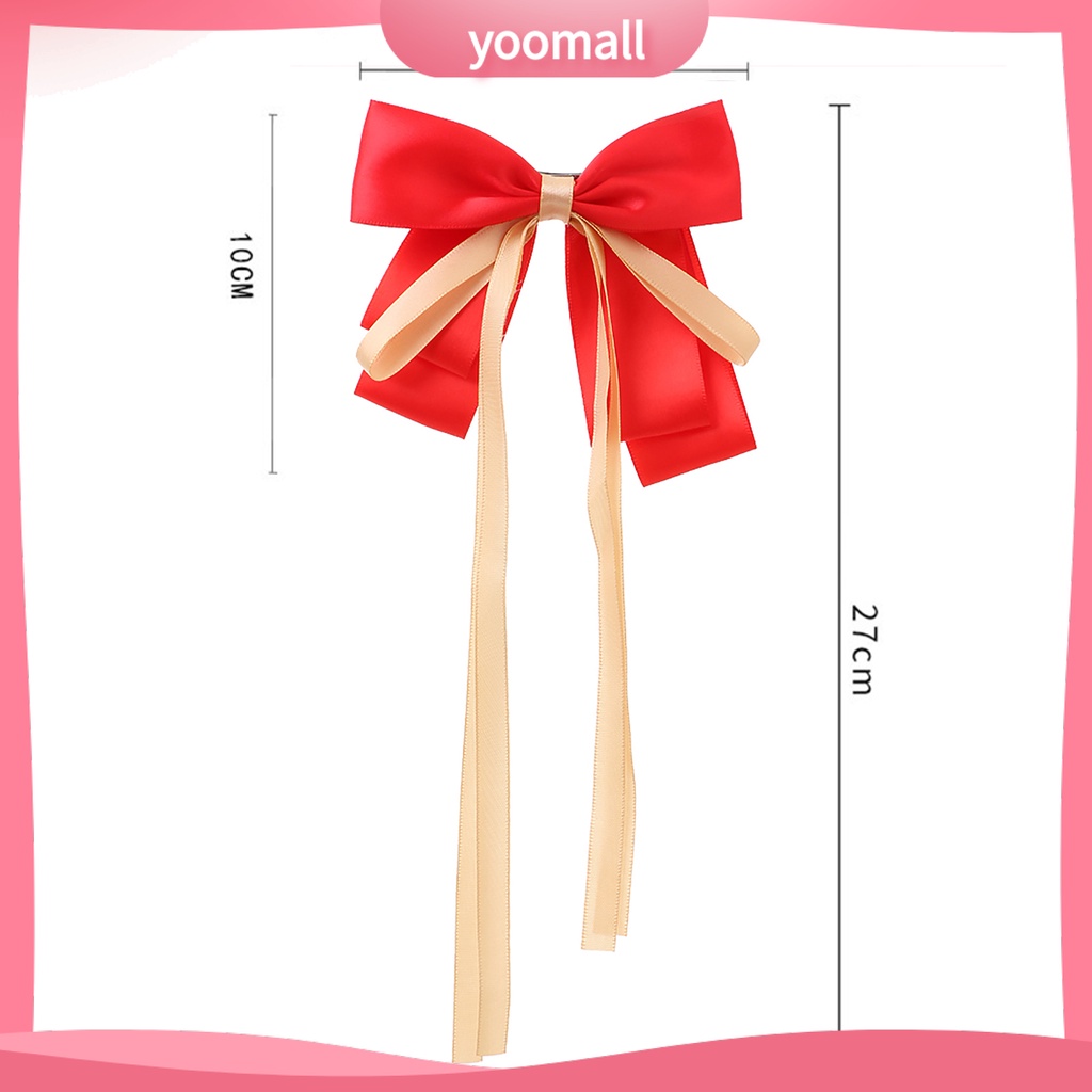 Kẹp Tóc Nơ Ruy Băng Dài Co Giãn Ngọt Ngào Cho Nữ