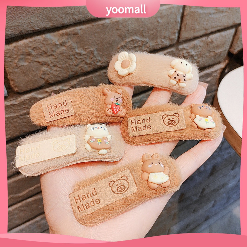 Kẹp Tóc Hình Trái Cây / Gấu / Thỏ Hoạt Hình Dễ Thương Cho Bé Gái