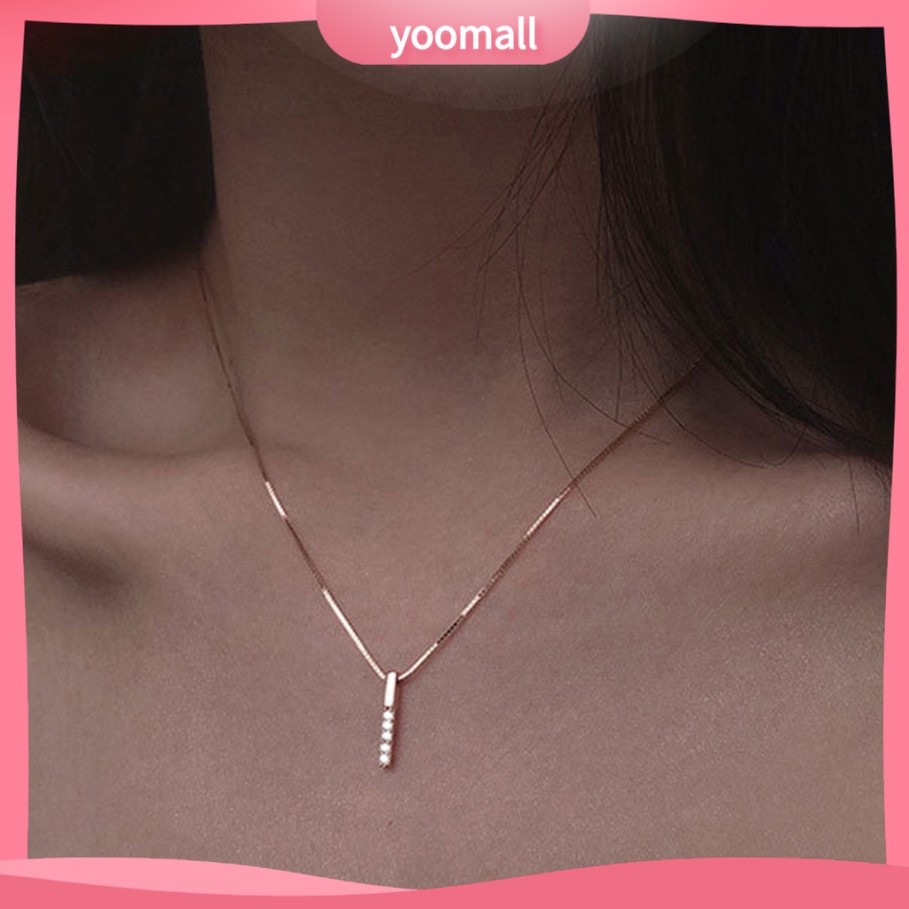 [YM] Vòng cổ Dát Đá Giả Kim Cương Sáng Bóng Lâu Trôi Cho Ngày Valentines