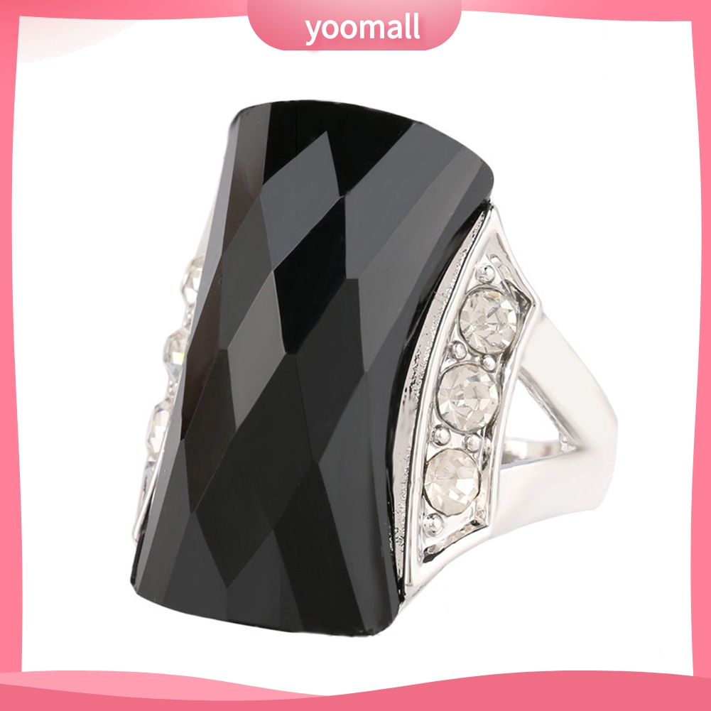 Nhẫn Đính Đá Resin Phong Cách Bohemia Cổ Điển Cho Nữ