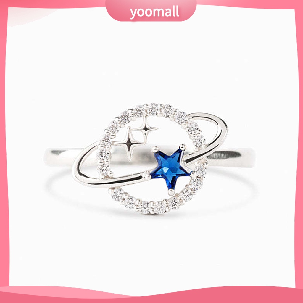 Nhẫn Mạ Điện Họa Tiết Hành Tinh Ngôi Sao Thời Trang Cho Nữ