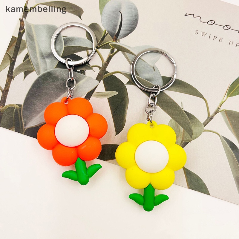 Móc Khóa Hình Hoa Hướng Dương Mặt Cười Hoạt Hình Dễ Thương